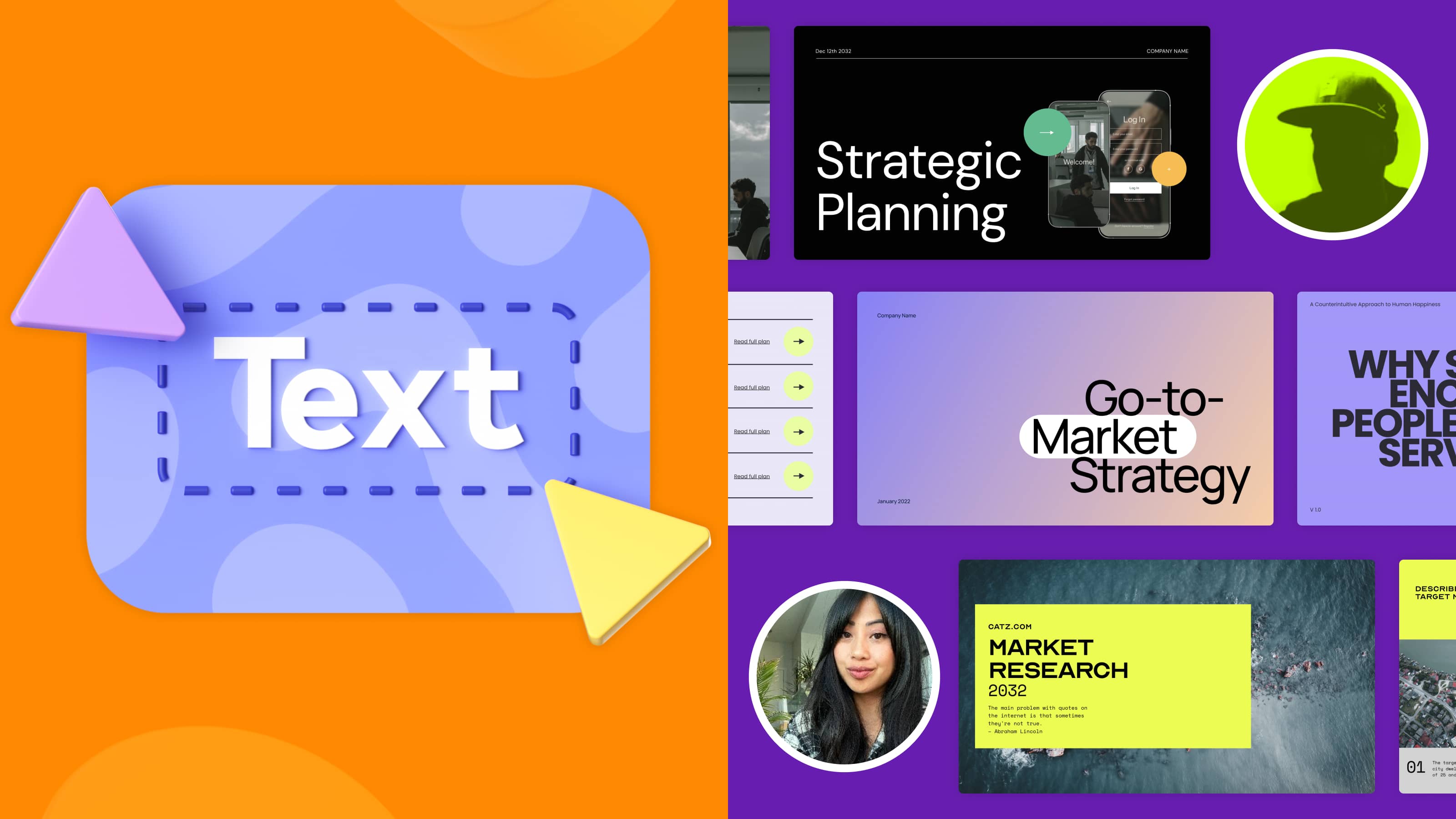 Text editing and creator templates