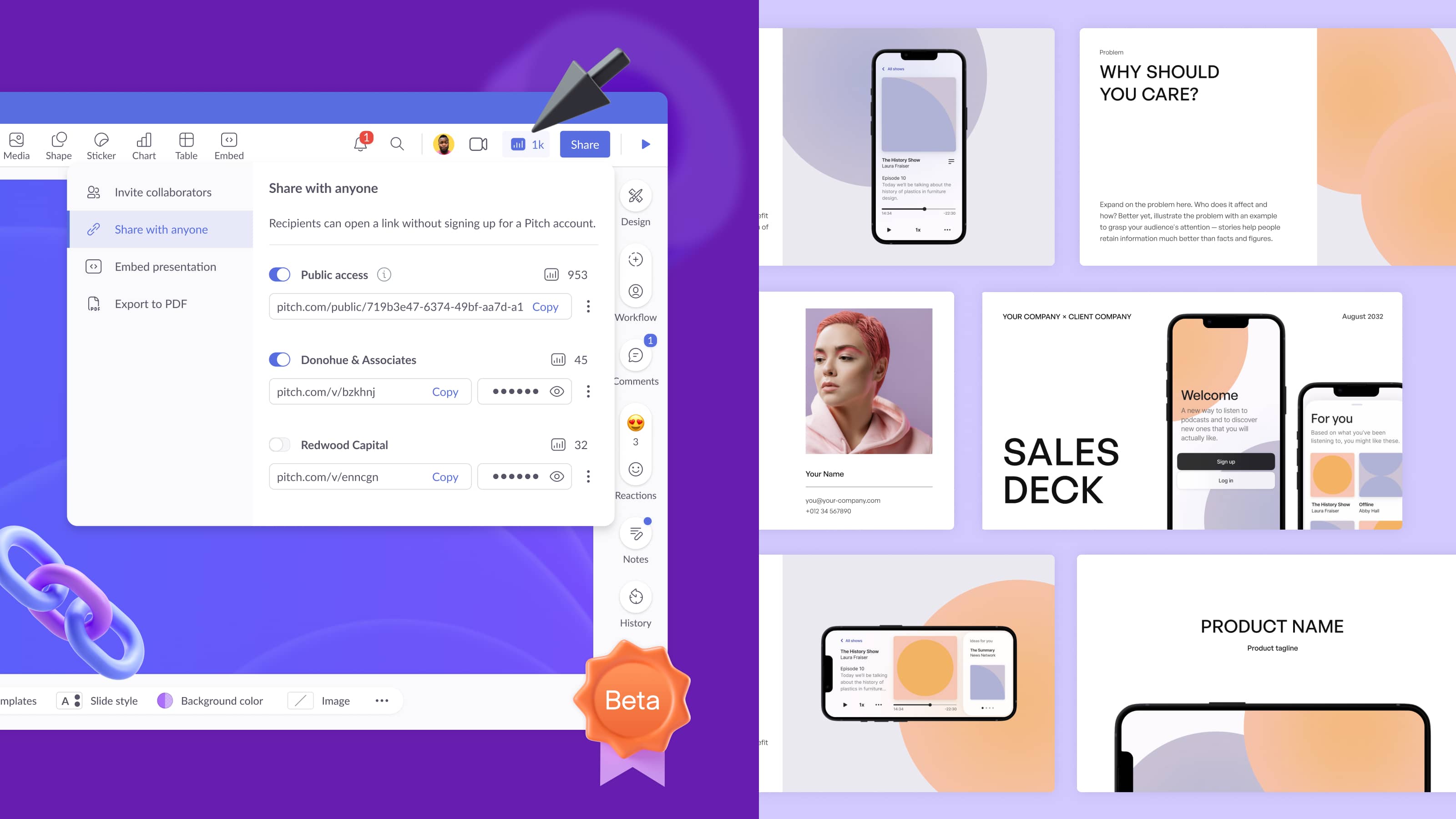 Simple sales deck presentation template