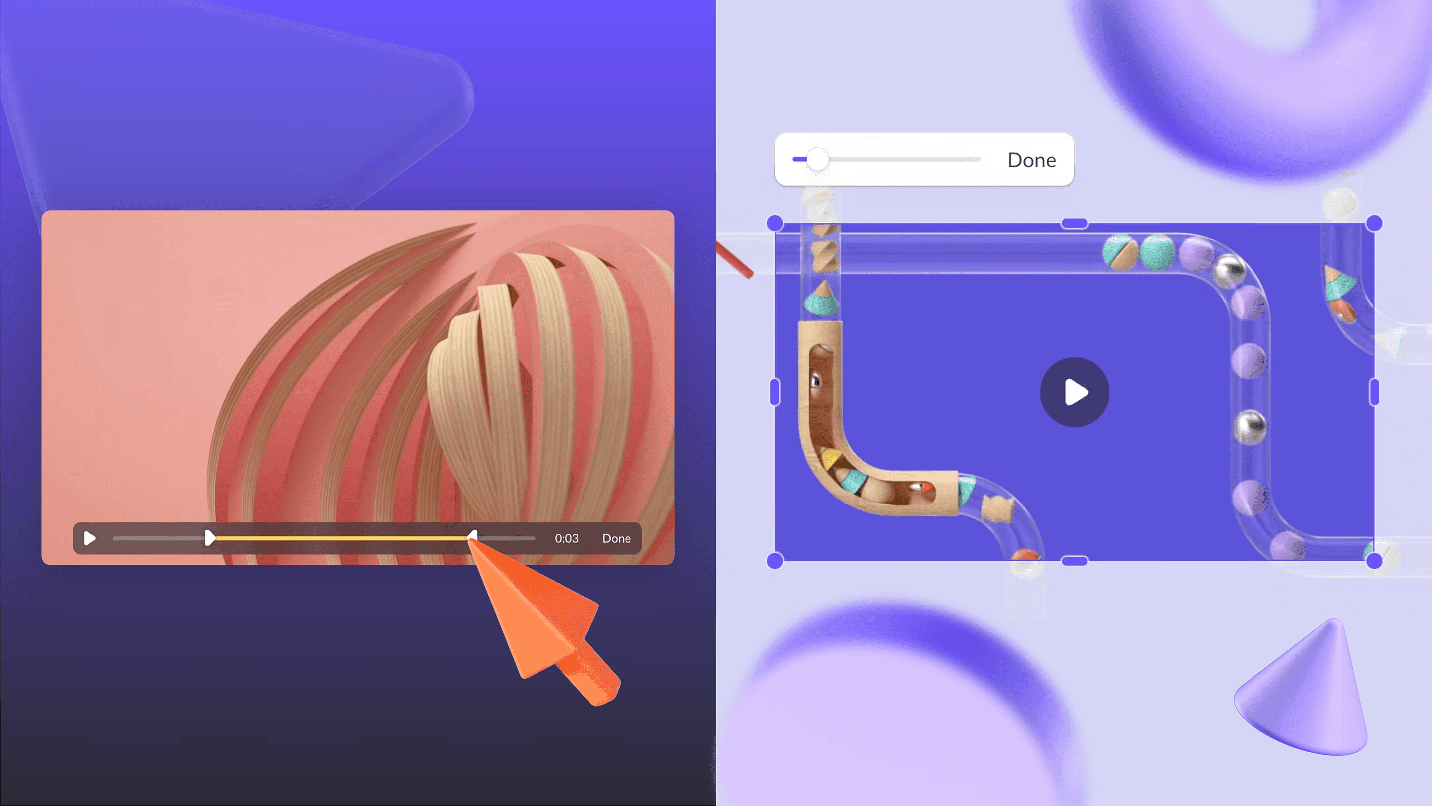 Trimming and cropping videos in Pitch