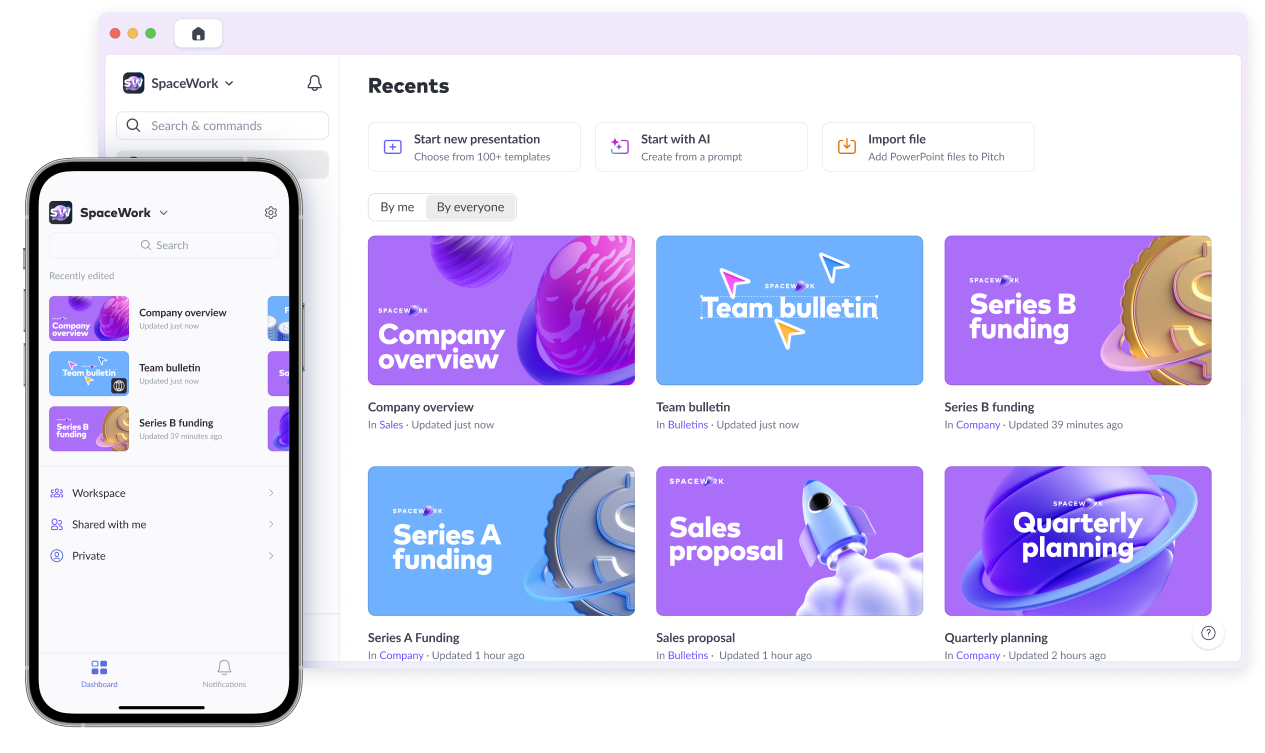 Co-create, share, and analyze presentations with Pitch